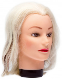 Голова-манекен учебная DEWAL Блондинка для парикмахеров M-4151K